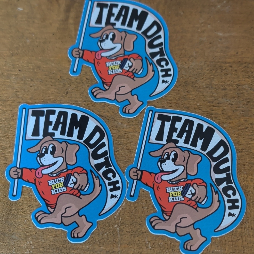 Dutch Bros Team Dutch Blue & Red Sticker